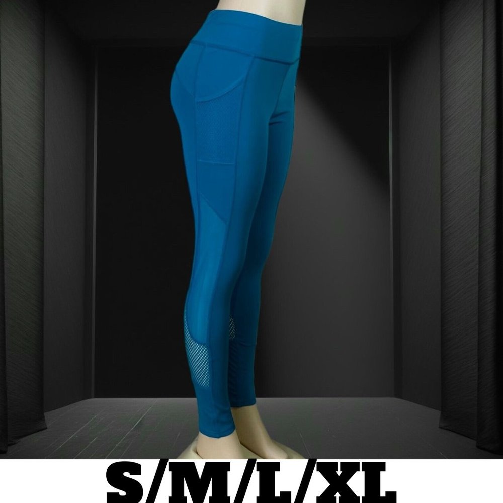 Women High Waist Yoga Pants Pockets Sport Gym Leggings Fitness
